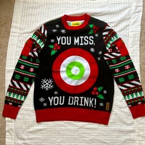Tipsy Elves Christmas Bullseye Drink Game Sweater